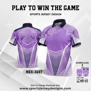 NEX-3657-PURPLE AND WHITE SPORTSWEAR SUBLIMATION JERSEY DESIGN