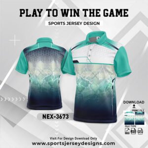 NEX-3673-MINT GREEN,WHITE AND GRADIENT NAVY BLUE SPORTSWEAR SUBLIMATION JERSEY DESIGN