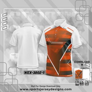 NEX-3802-1-ORANGE AND WHITE SPORTSWEAR SUBLIMATION JERSEY DESIGN