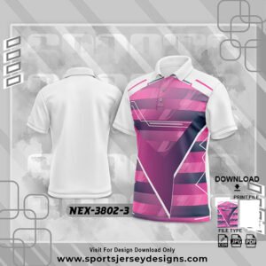 NEX-3802-3-PINK AND WHITE SPORTSWEAR SUBLIMATION JERSEY DESIGN