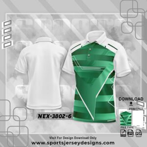 NEX-3804-6-GREEN AND WHITE SPORTSWEAR SUBLIMATION JERSEY DESIGN