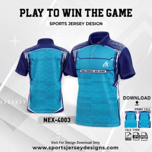 NEX-4003-BLUE AND NAY BLUE SPORTSWEAR SUBLIMATION JERSEY DESIGN