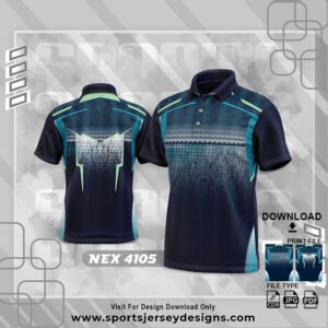 NEX-4105-LEAF GREEN AND NAVY BLUE SPORTSWEAR SUBLIMATION JERSEY DESIGN