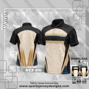 NEX-4111- BLACK AND YELLOW SPORTSWEAR SUBLIMATION JERSEY DESIGN