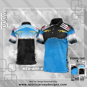 NEX-4117-4-BLUE AND BLACK SPORTSWEAR SUBLIMATION JERSEY DESIGN