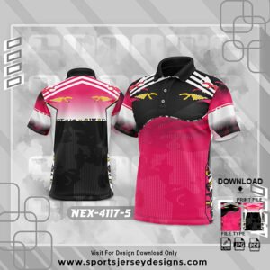 NEX-4117-5-PINK AND BLACK SPORTSWEAR SUBLIMATION JERSEY DESIGN