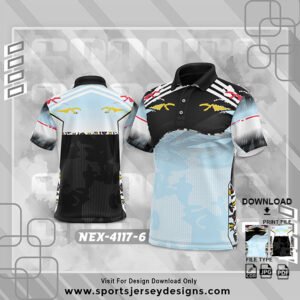 NEX-4117-6-BLUE AND BLACK SPORTSWEAR SUBLIMATION JERSEY DESIGN