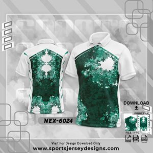 NEX-6026-GREEN AND WHITE SPORTSWEAR SUBLIMATION JERSEY DESIGN