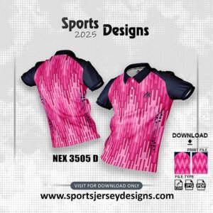 NEX-3505-D-PINK AND WHITE SPORTS SUBLIMATION JERSEY DESIGN