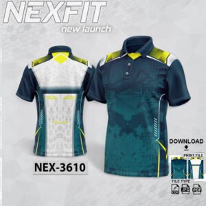 NEX-3610- GREEN,WHITE AND YELLOW SPORTS SUBLIMATION JERSEY DESIGN