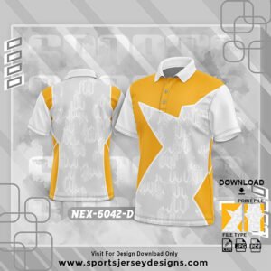NEX-6042-D-YELLOW,GREY AND WHITE SPORTSWEAR SUBLIMATION JERSEY DESIGN