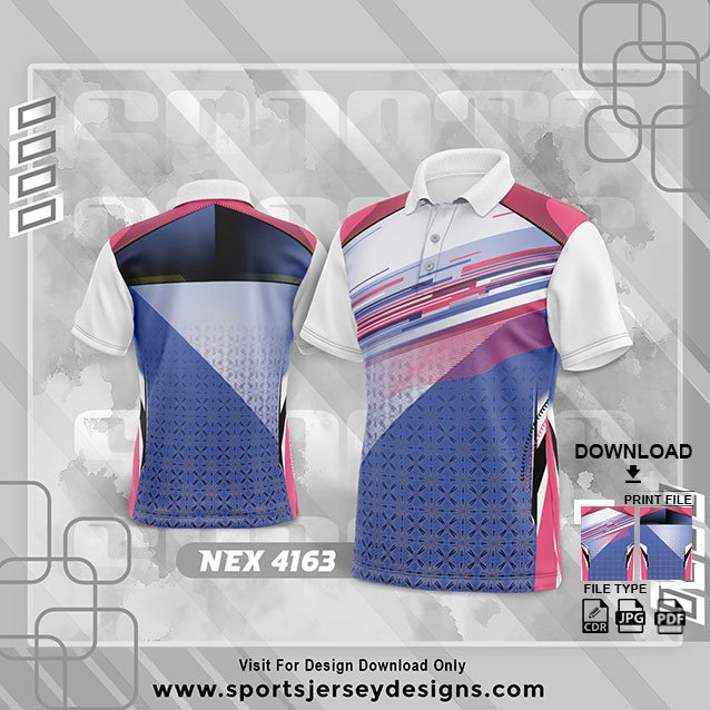 NEX-4163-PURPLE,PINK AND WHITE SPORTSWEAR SUBLIMATION JERSEY DESIGN