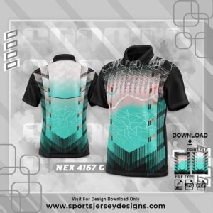 NEX-4167-BRIGHT GREEN AND BLACK SPORTSWEAR SUBLIMATION JERSEY DESIGN