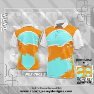 NEX-7003-B-BLUE AND ORANGE SPORTSWEAR SUBLIMATION JERSEY DESIGN