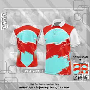 NEX-7003-C-RED AND BLUE SPORTSWEAR SUBLIMATION JERSEY DESIGN