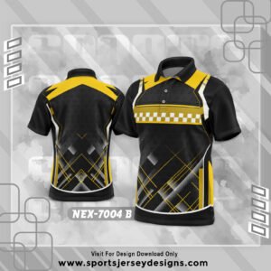 NEX-7004-B-YELLOW AND BLACK SPORTSWEAR SUBLIMATION JERSEY DESIGN