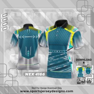 NEX-4166-DARK GREEN AND GREY PATTERN SPORTSWEAR SUBLIMATION JERSEY DESIGN