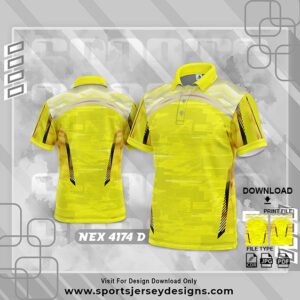 NEX-4147-D-YELLOW AND GOLD PATTERN SPORTSWEAR SUBLIMATION JERSEY DESIGN