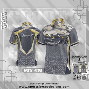 NEX-4185-GREY AND YELLOW SPORTSWEAR SUBLIMATION JERSEY DESIGN
