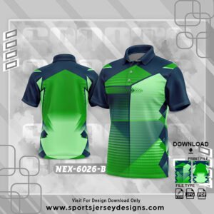 NEX-6026-B-GREEN AND NAVY BLUE SPORTSWEAR SUBLIMATION JERSEY DESIGN