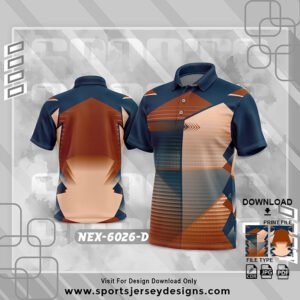 NEX-6026-D-BROWN AND NAVY BLUE SPORTSWEAR SUBLIMATION JERSEY DESIGN