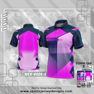 NEX-6026-E-PINK AND NAVY BLUE SPORTSWEAR SUBLIMATION JERSEY DESIGN