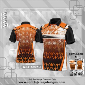 NEX-6027-2-ORANGE AND BLACK GRADIENT SPORTSWEAR SUBLIMATION JERSEY DESIGN