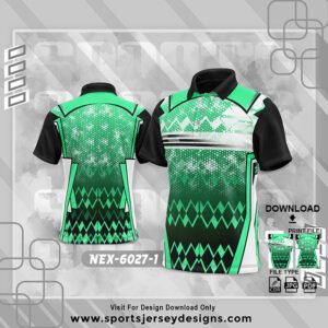 NEX-6027-1-GREEN AND BLACK GRADIENT SPORTSWEAR SUBLIMATION JERSEY DESIGN