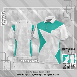 NEX-6042-C-GREEN AND WHITE SPORTSWEAR SUBLIMATION JERSEY DESIGN