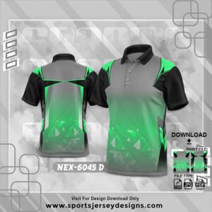 NEX-6045-D-GREEN AND GREY SPORTSWEAR SUBLIMATION JERSEY DESIGN