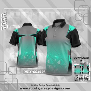 NEX-6045-H-GREEN AND GREY SPORTSWEAR SUBLIMATION JERSEY DESIGN