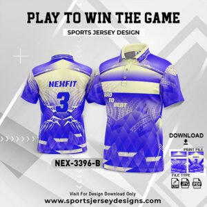 NEX-3396-B-BLUE AND GOLD SPORTSWEAR SUBLIMATION JERSEY DESIGN